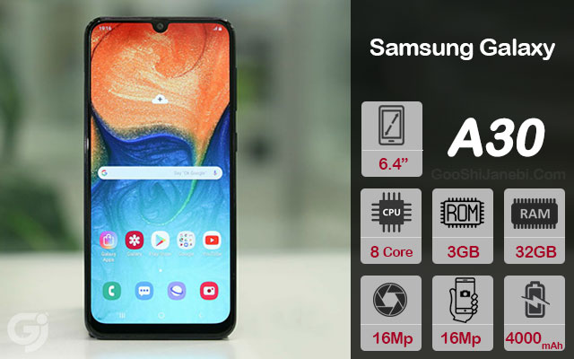 گوشی موبایل سامسونگ مدل Galaxy A30