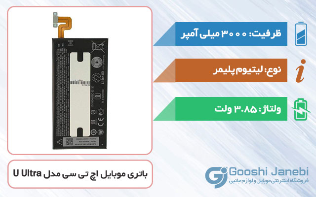 باتری گوشی اچ تی سی U Ultra