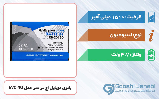 باتری گوشی اچ تی سی EV0 4G