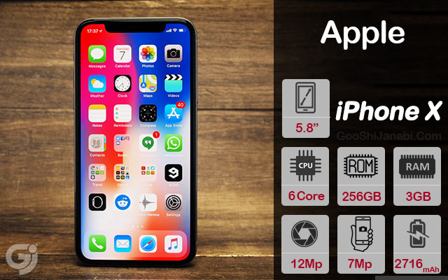 گوشی موبایل استوک اپل مدل iPhone X