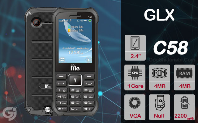 گوشی موبایل ساده جی ال ایکس مدل C58