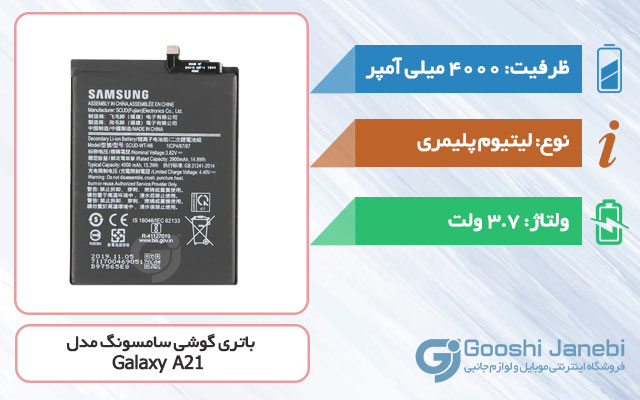 باتری گوشی سامسونگ Galaxy A21