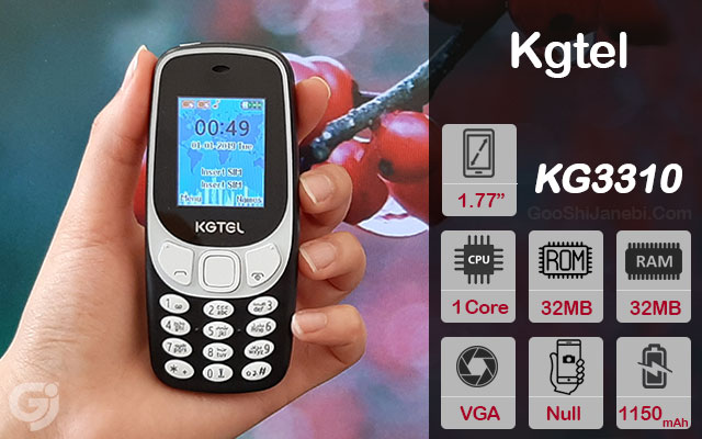 گوشی ساده Kgtel مدل KG3310 دو سیم کارت