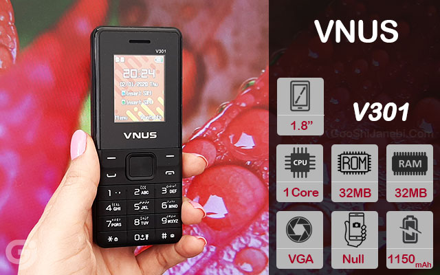 گوشی موبایل ساده ونوس مدل V301 دو سیم کارت