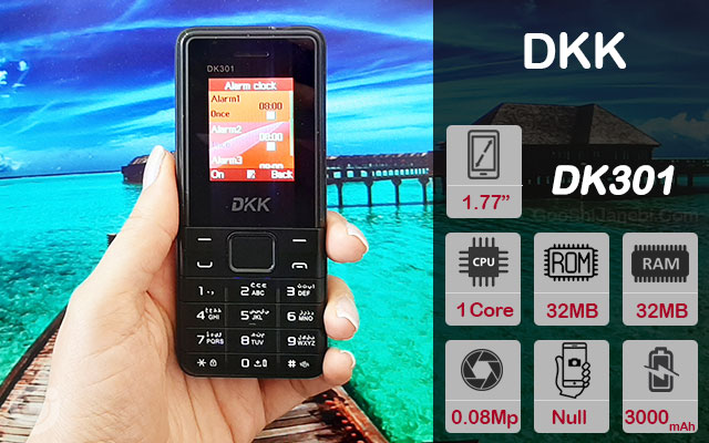 گوشی موبایل ساده DKK مدل DK301 دو سیم کارت