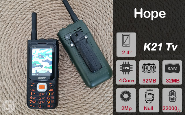 گوشی موبایل ضد ضربه Hope مدل K21 Tv چهار سیم کارت