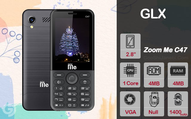 گوشی موبایل جی ال ایکس مدل Zoom Me C47 دو سیم کارت